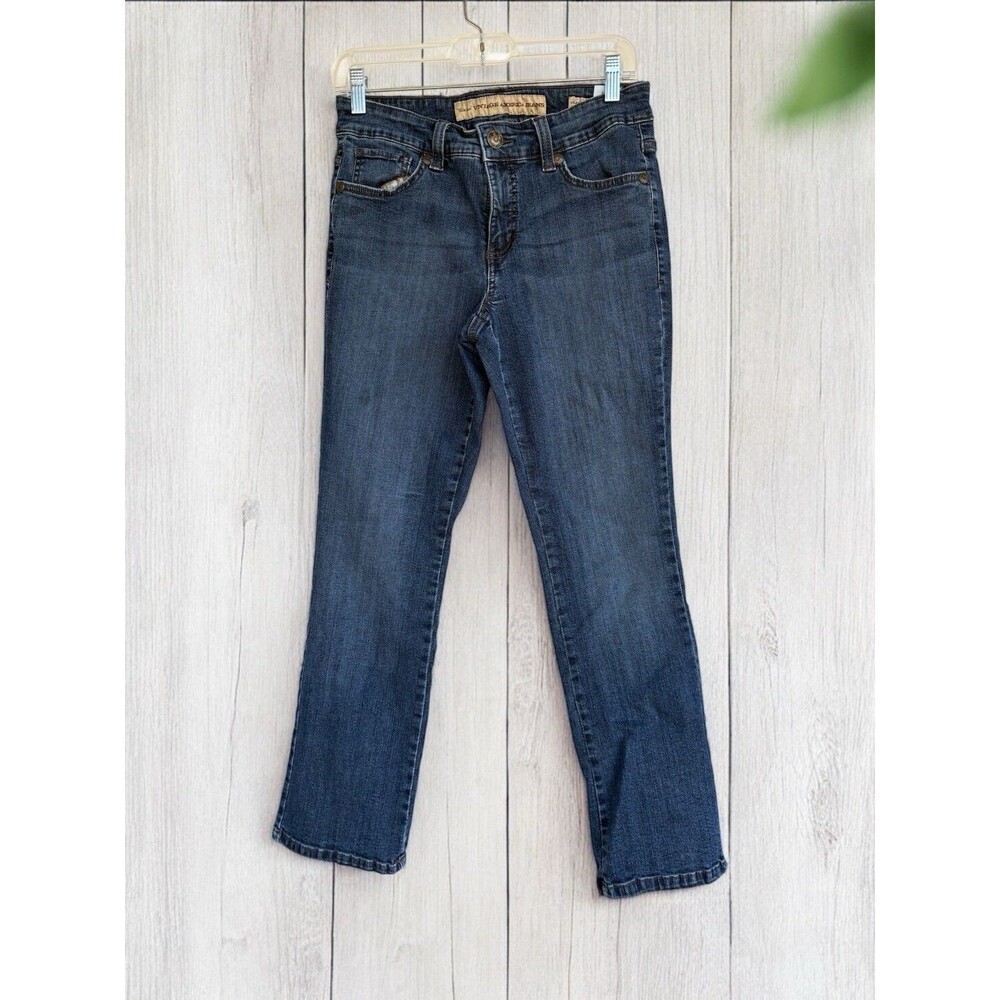 Nine West VTG America Jeans Womens Boho Mid Rise Denim Medium Wash Stretch 8/28P